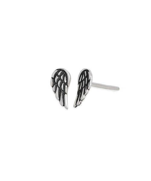 New! Delicate Sterling Silver Angel Wing Stud Earrings #8719