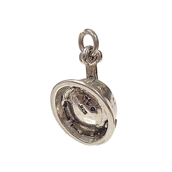 Rover's Dog Puppy Bowl Bone Charm Pendant in Sterling Silver, #2100