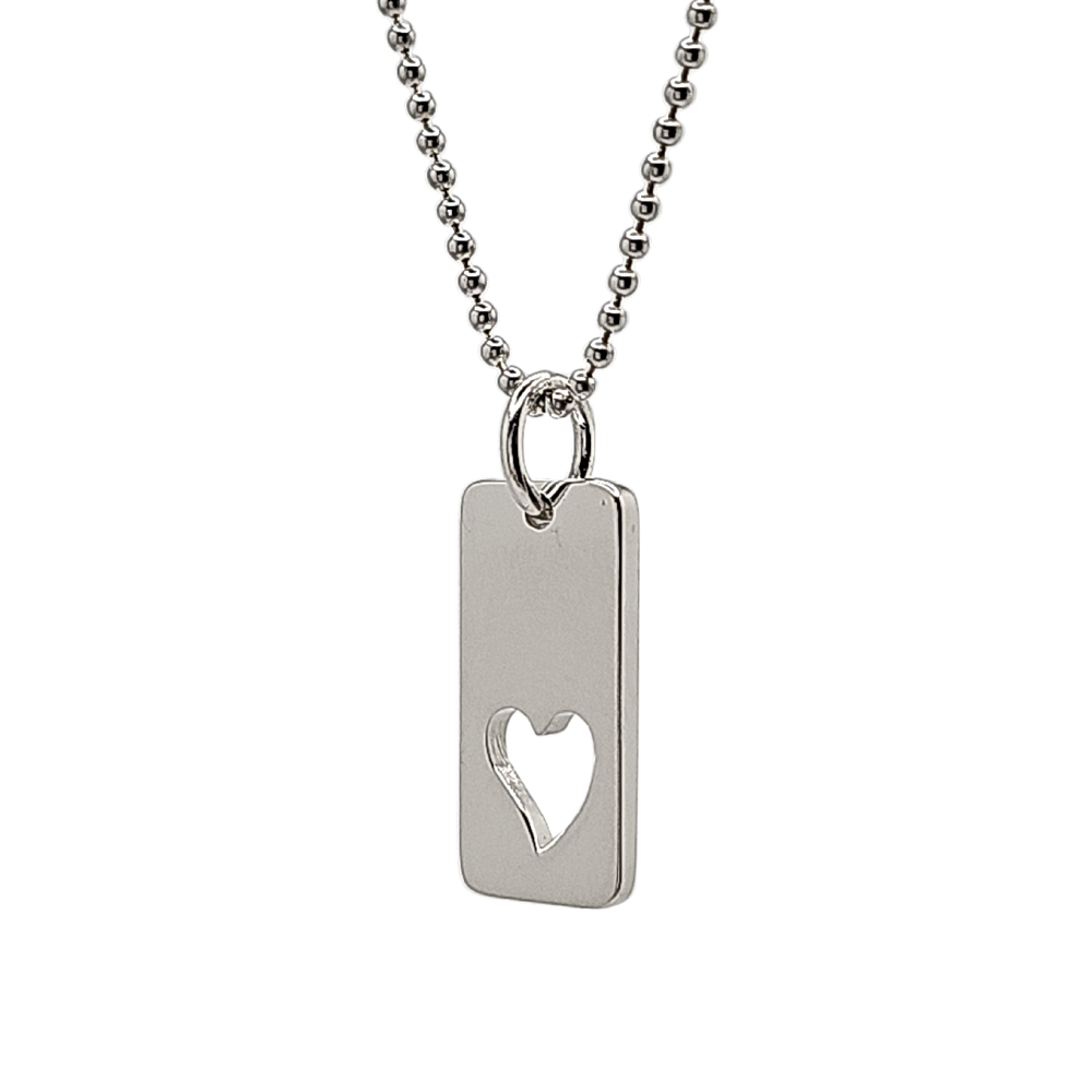 Heart tag charm and 2025 chain