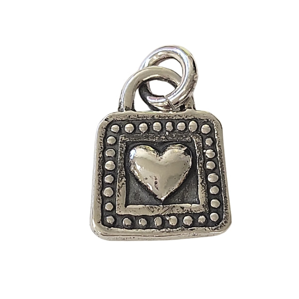 Zoe and Piper Heart Lock Sterling Silver Pendant