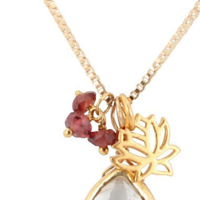 Garnet Gemstone Bauble Trio, 1213-yg