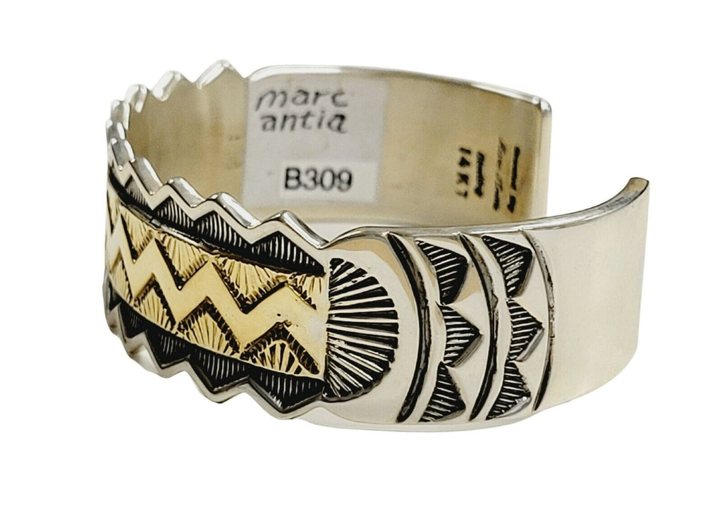 Heavy sterling buy silver, Native American Navajo handmade cuff bracelet, 925