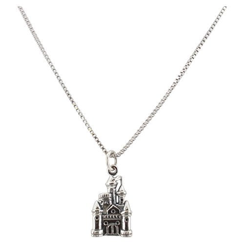 Princess Castle Necklace in Sterling Silver, Choose your length. #6246