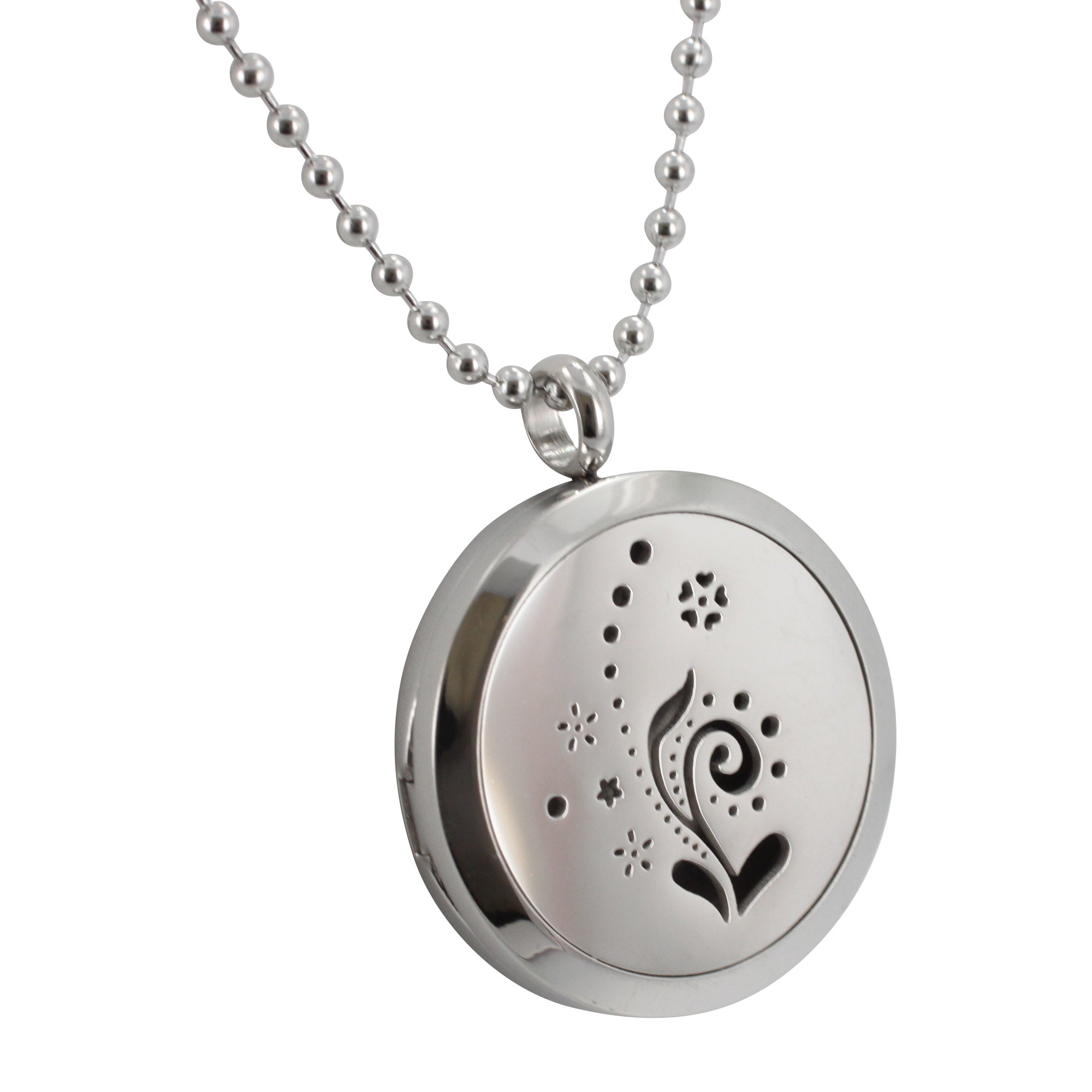 Flower Aromatherapy Essential Oil Diffuser Locket Necklace or Car