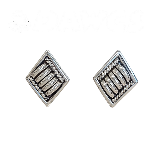 Tom Charlie Sterling Silver Post Navajo Earrings
