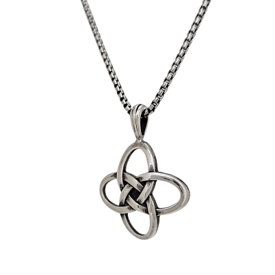 Celtic Love Knot Necklace in Sterling Silver, #8197-ss