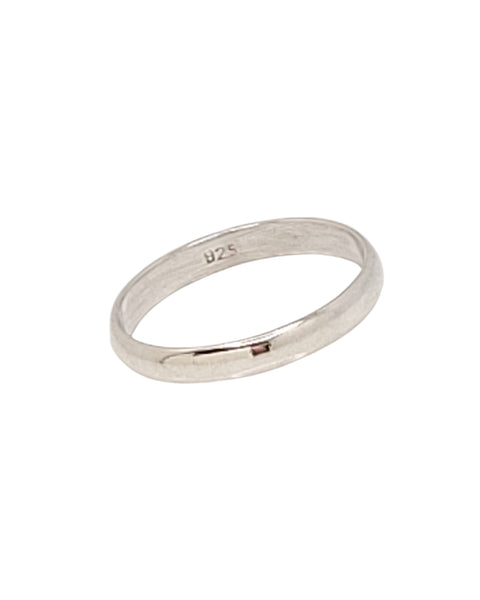 Polished Sterling Silver Stackable Band Wedding Ring Size 3 - 8