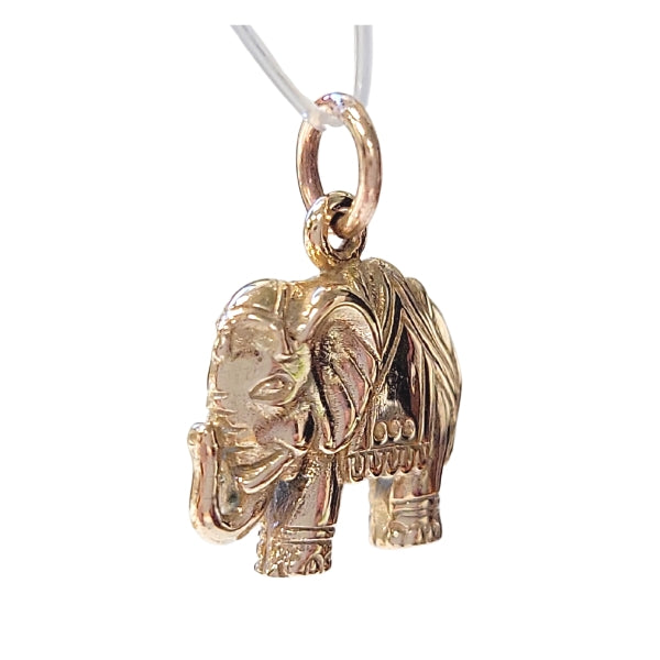 Elephant Charm or Pendant for Bracelets or Necklaces in Natural Bronze, #6920