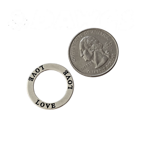 Zoe and Piper Circle Love Sterling Silver Pendant