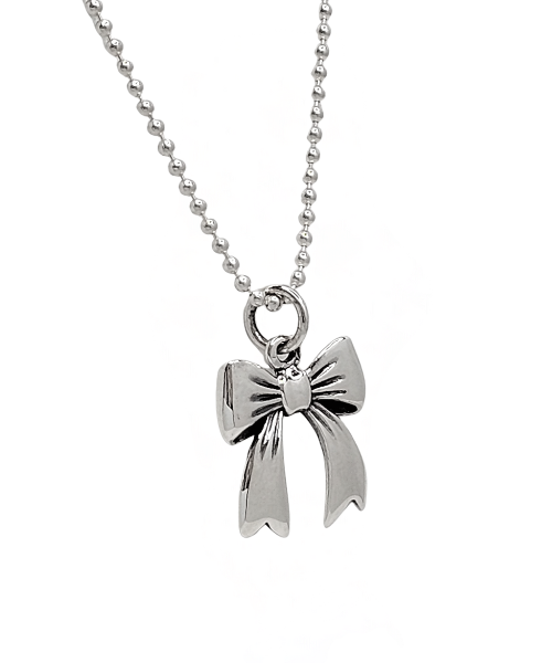 Delicate Bow Collection Necklace in Sterling Silver 18"