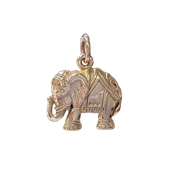 Elephant Charm or Pendant for Bracelets or Necklaces in Natural Bronze, #6920