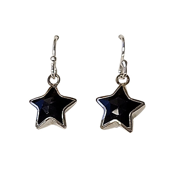 Star Shape Gemstone Earrings in Sterling Silver, Stone Choice, #8158-ss