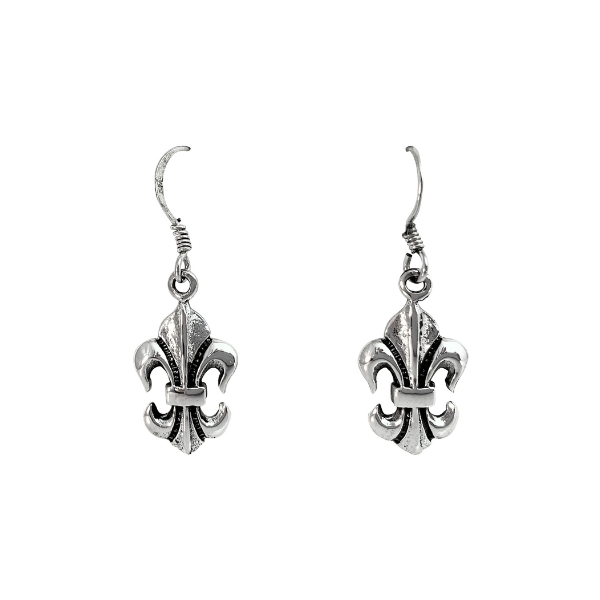 Small Fleur-de-lis Sterling Silver Earrings #E003