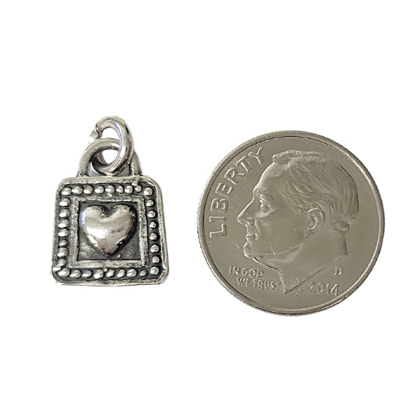 Zoe and Piper Heart Lock Sterling Silver Pendant