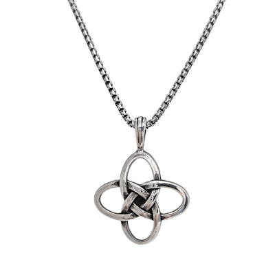 Celtic Love Knot Necklace in Sterling Silver, #8197-ss