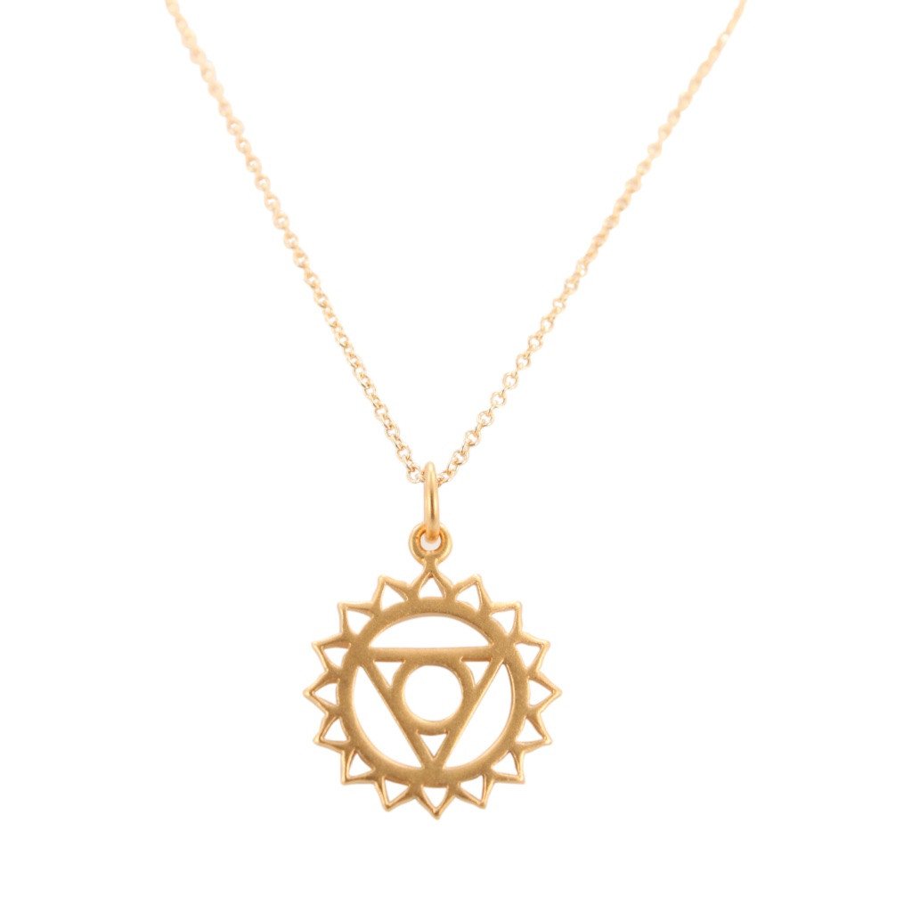 Chakra Necklace in 24k Gold Plated Sterling Silver, #6720-yg - Zoe and Piper