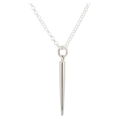 Long Simple Spike Necklace in Sterling Silver, #6277-ss