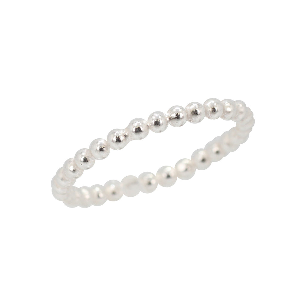 Beaded Stack Ring in Sterling Silver, 6346-ss