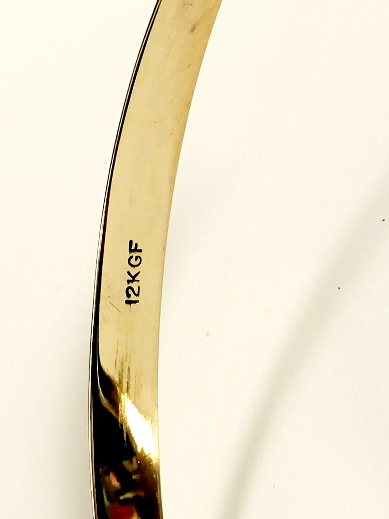 Womens 12K Gold Filled Sterling Silver Collar Necklace 16"