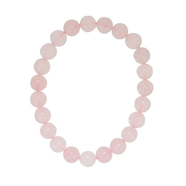 Heart Chakra & Fertility - 8mm Rose Quartz Bracelet, #6681