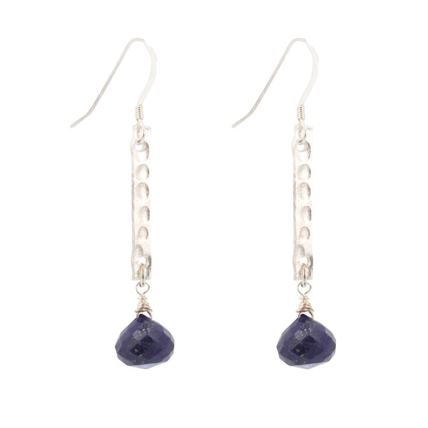 As Seen On Jane the Virgin - Lapis Dangle Earrings in Sterling Silver or Gold, #6487