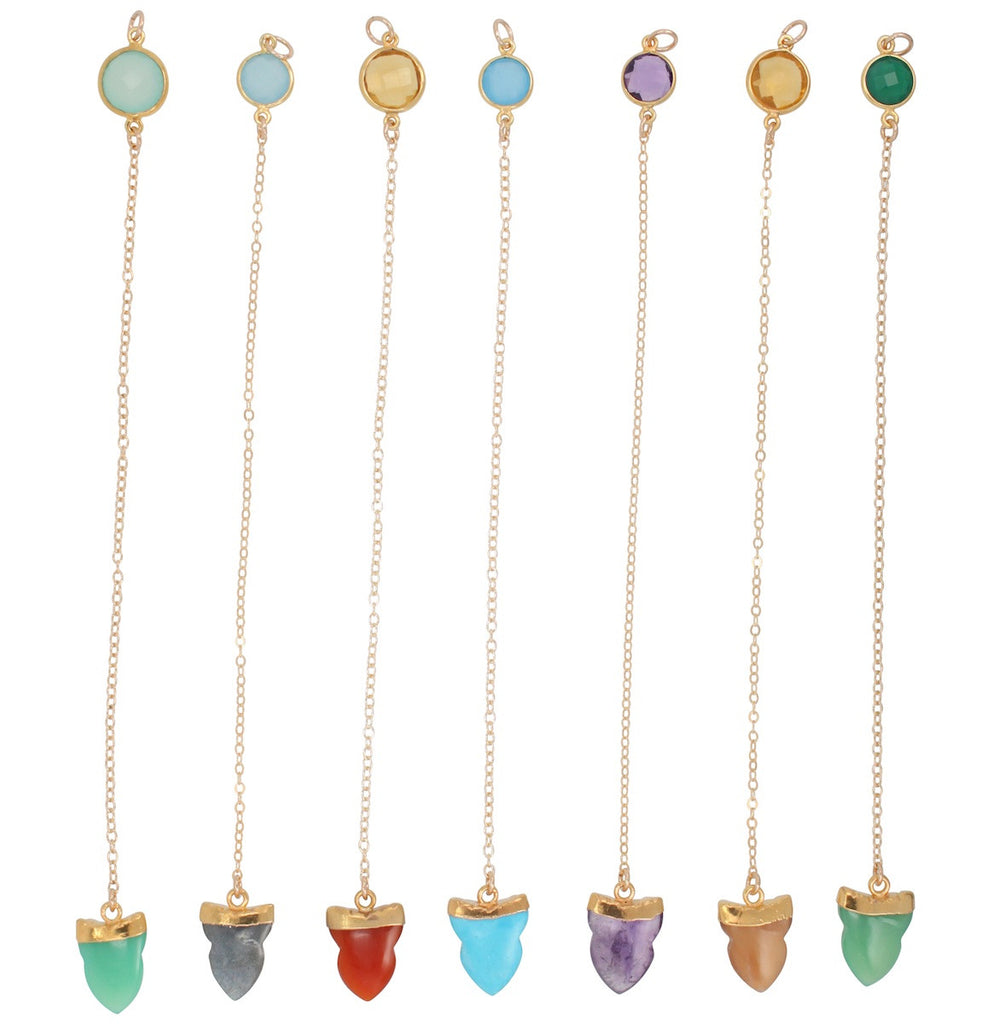As seen On The Fosters - Lariat Necklace, Choose Your Gemstone, #6507-yg