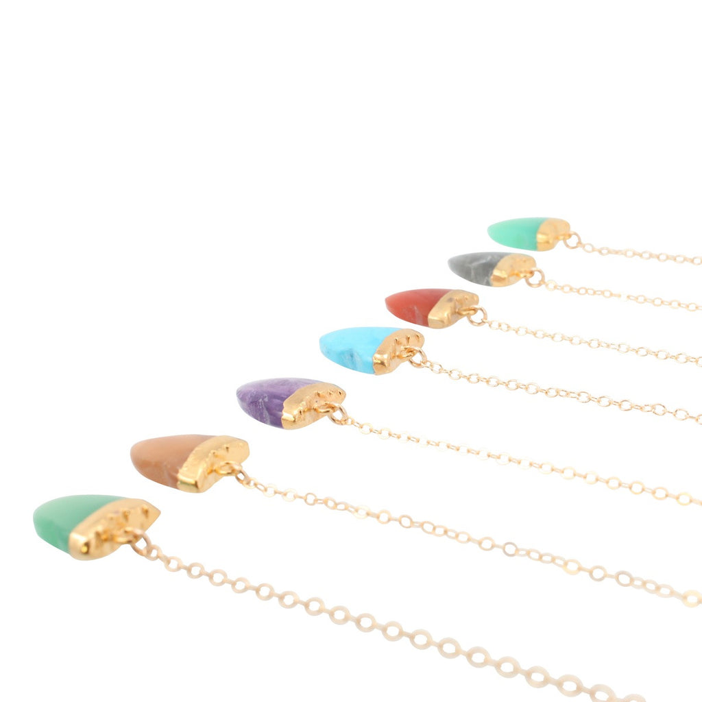 As seen On The Fosters - Lariat Necklace, Choose Your Gemstone, #6507-yg