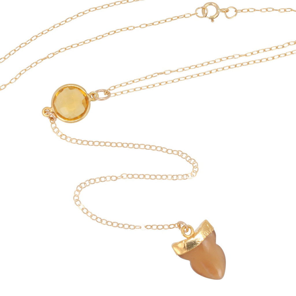 As seen On The Fosters - Lariat Necklace, Choose Your Gemstone, #6507-yg