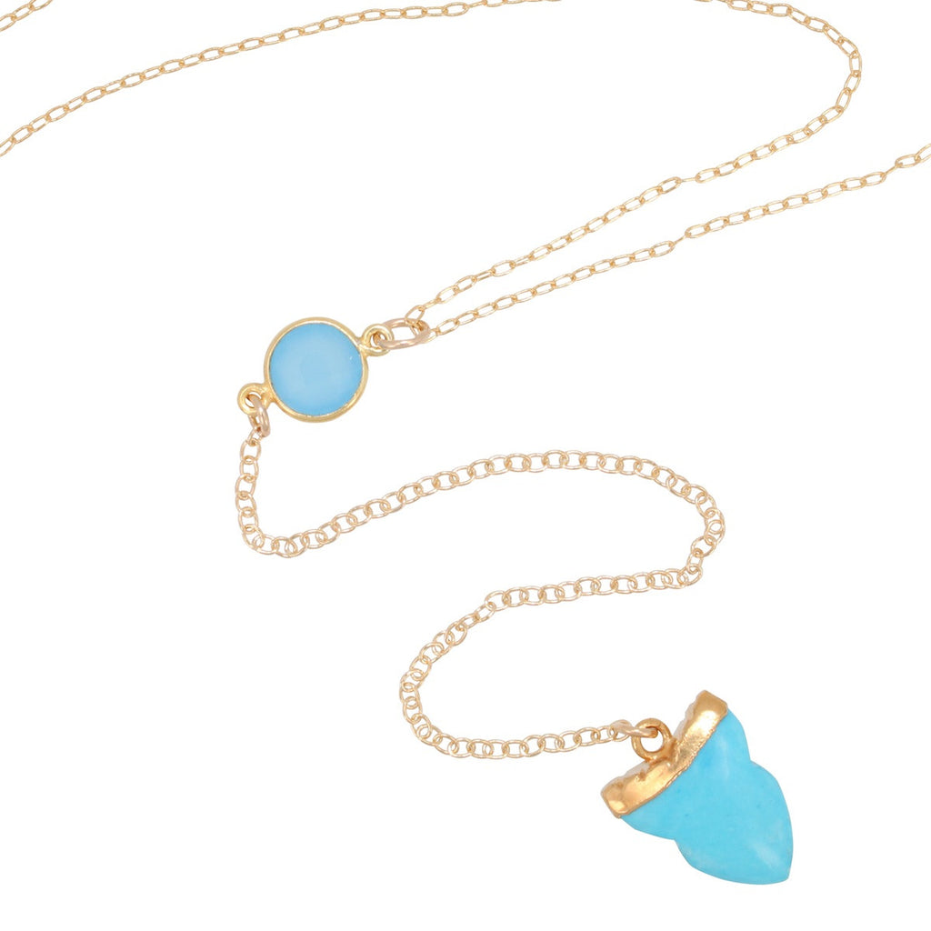 As seen On The Fosters - Lariat Necklace, Choose Your Gemstone, #6507-yg