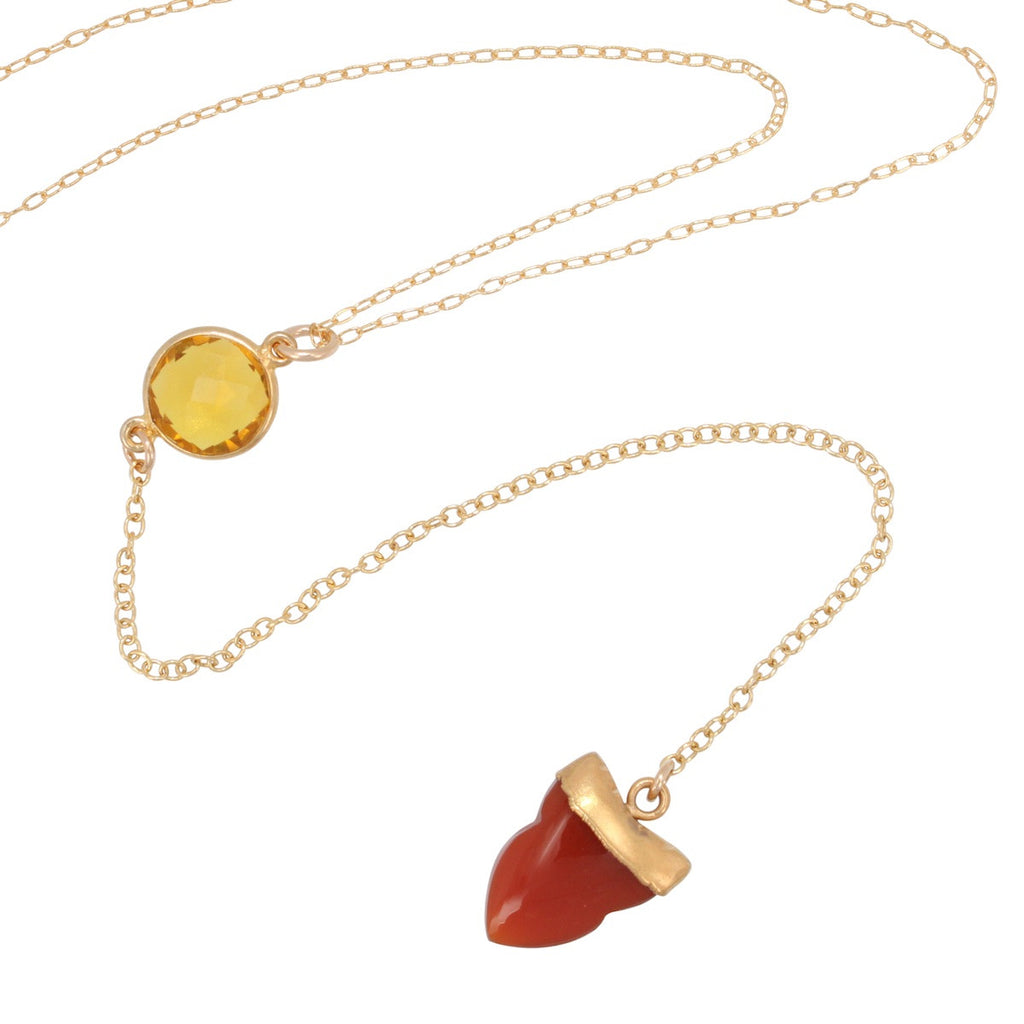 As seen On The Fosters - Lariat Necklace, Choose Your Gemstone, #6507-yg