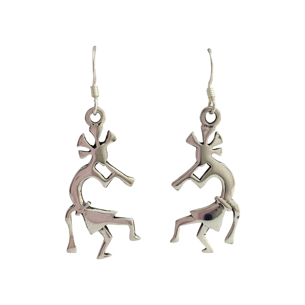 Sterling Silver Kokopelli Flat Earrings
