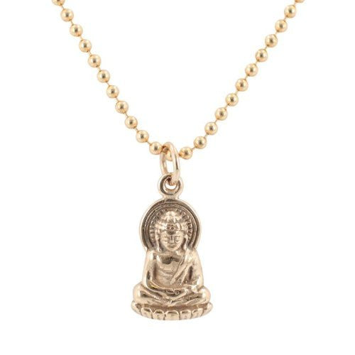 Small Sitting Young Buddha Pendant, #7031-brz