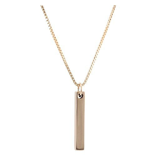 Vertical Bar Necklace in Bronze, #6257-brz