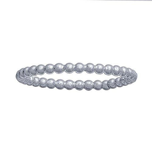 Beaded Stack Ring in Sterling Silver, 6346-ss