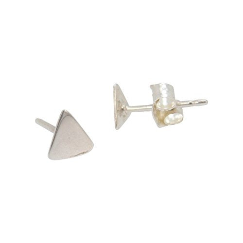 Triangle Design Earrings in Sterling Silver, #6293-ss