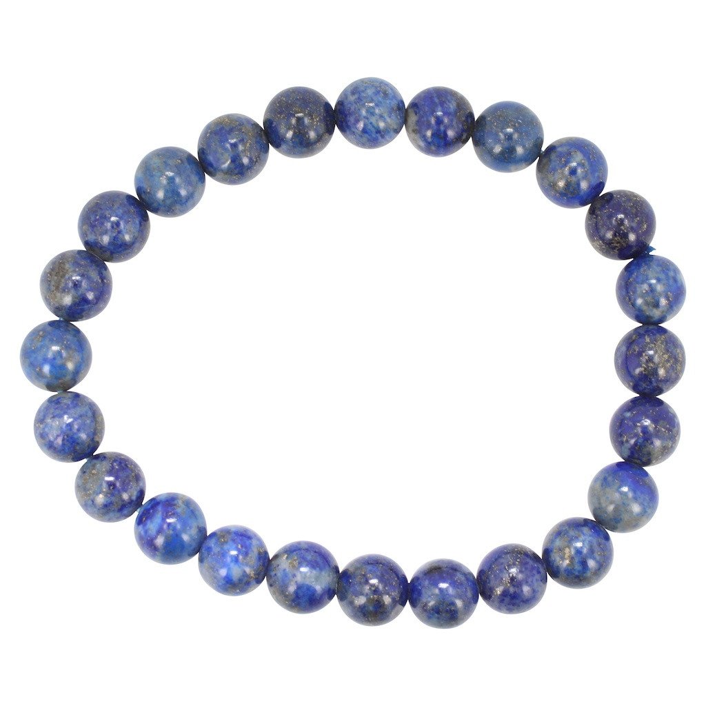 Blue Lapis Stretch Bracelet 7mm, #6949