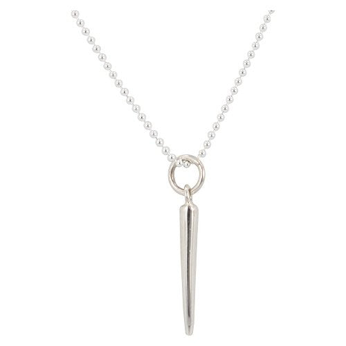 Large Skinny Spike Necklace in Sterling Silver, #6276-ss
