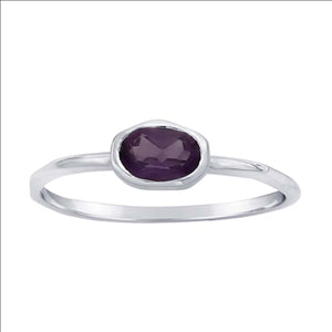 Amethyst Ring in Sterling Silver, #6392-ss