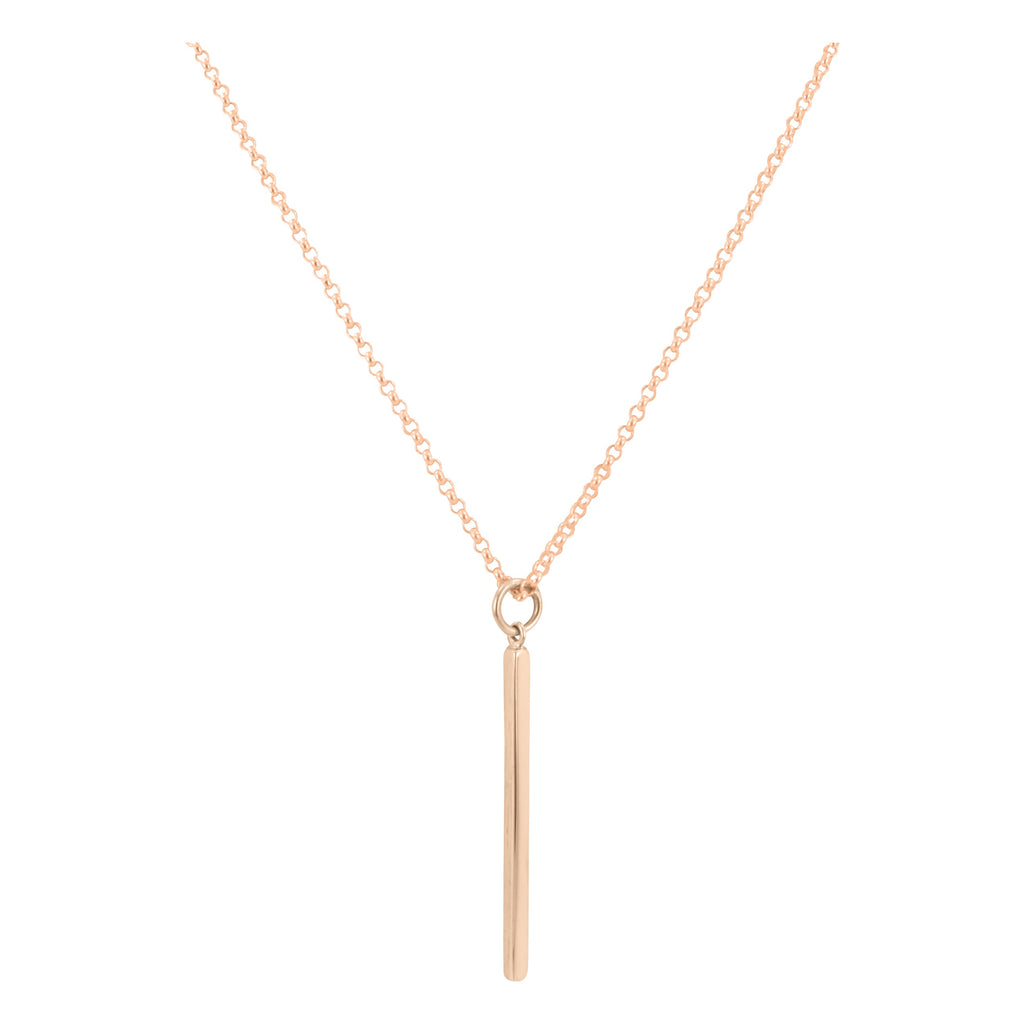 Vertical Bar Necklace in Bronze, #6416-brz