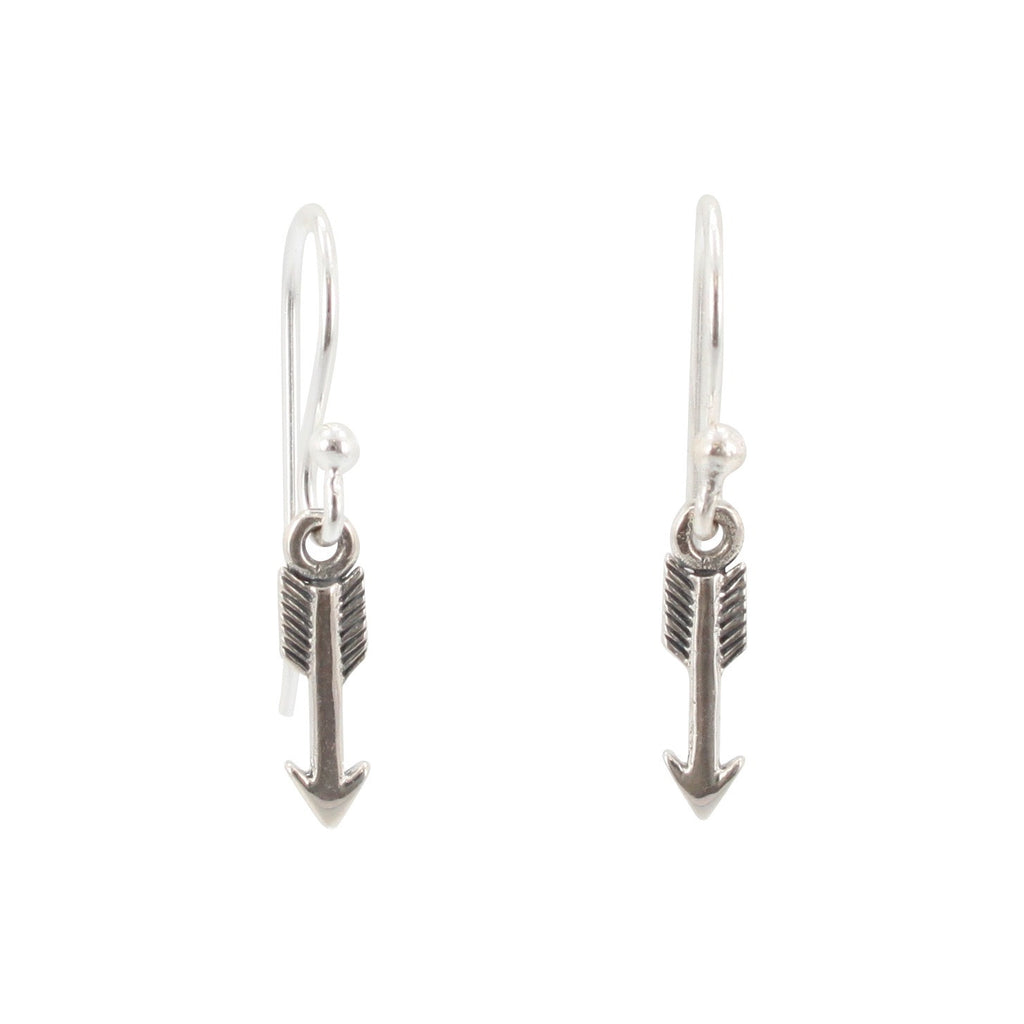 Small Arrow Dangle Earrings in Sterling Silver, #6432-ss
