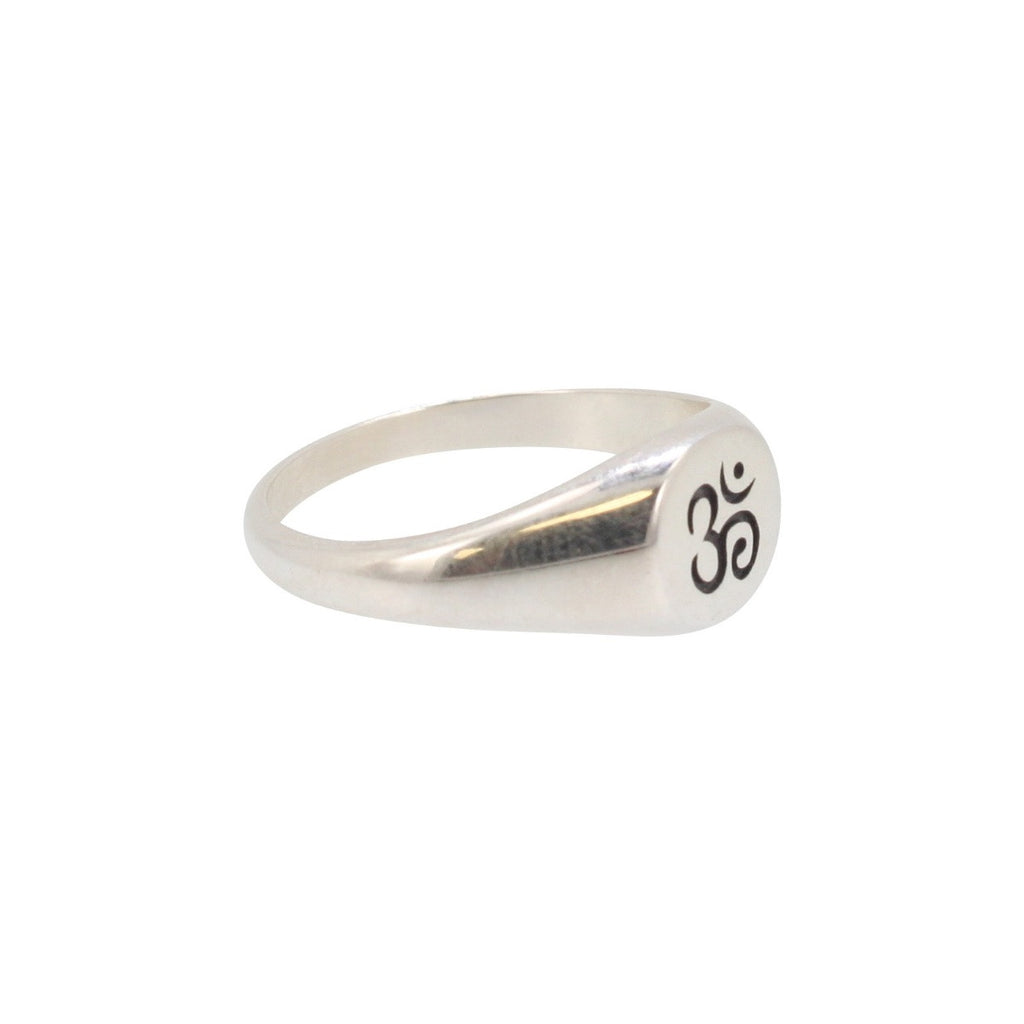 yoga ring with ohm om design on ring at Zoe and Piper