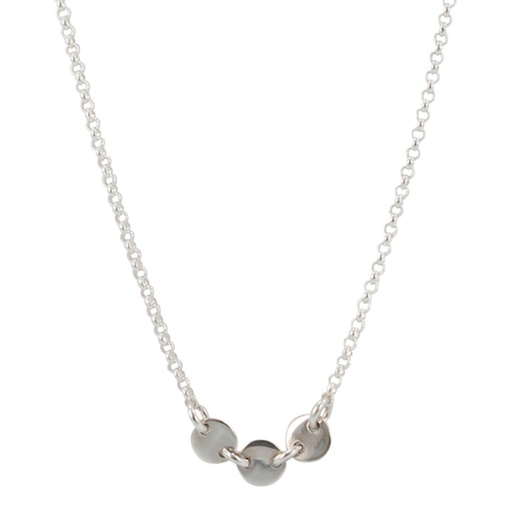 As seen on Law & Order: SVU - Three Circle Link Necklace in Sterling Silver, #6485-ss