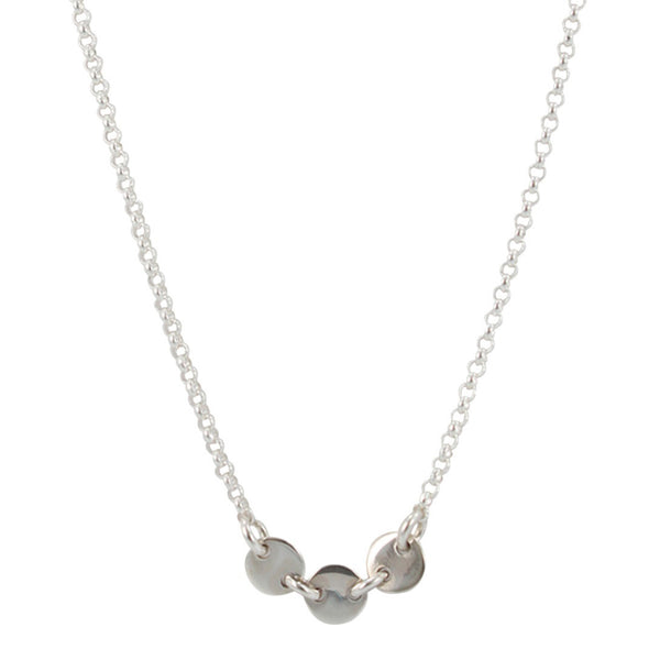 As seen on Law & Order: SVU - Three Circle Link Necklace in Sterling Silver, #6485-ss