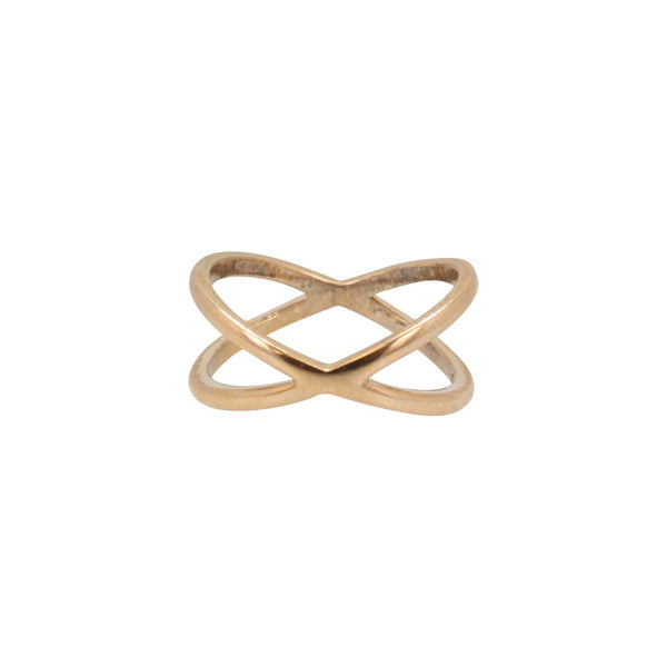 geometric bronze ring, trendy jewelry