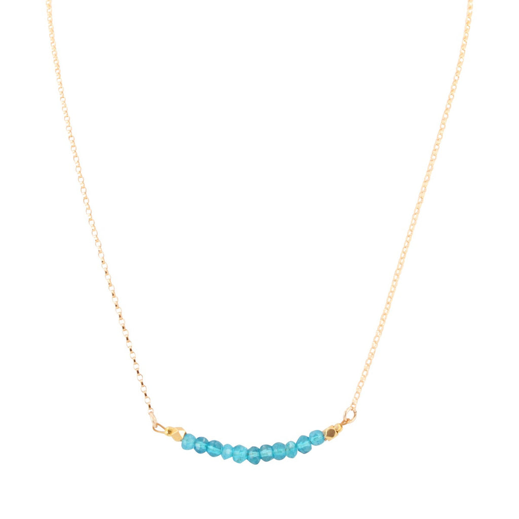 Gemstone Bar Necklace in Chakra Stones, #6595-yg