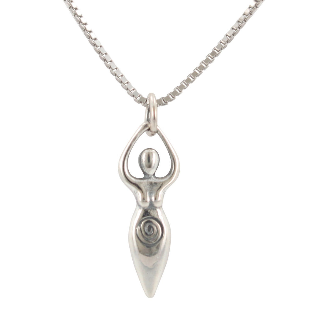 Fertility Goddess Necklace in Sterling Silver, #6601-ss