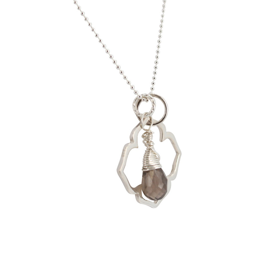 Smoky Quartz Root Chakra Necklace, #6726-ss