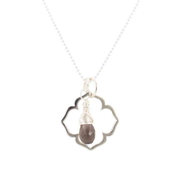 Smoky Quartz Root Chakra Necklace, #6726-ss