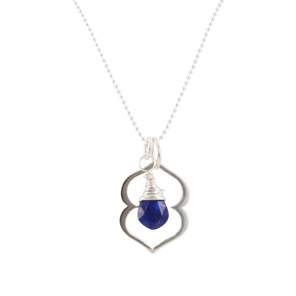 Third Eye (Brow) Chakra Necklace with Lapis, #6727-ss