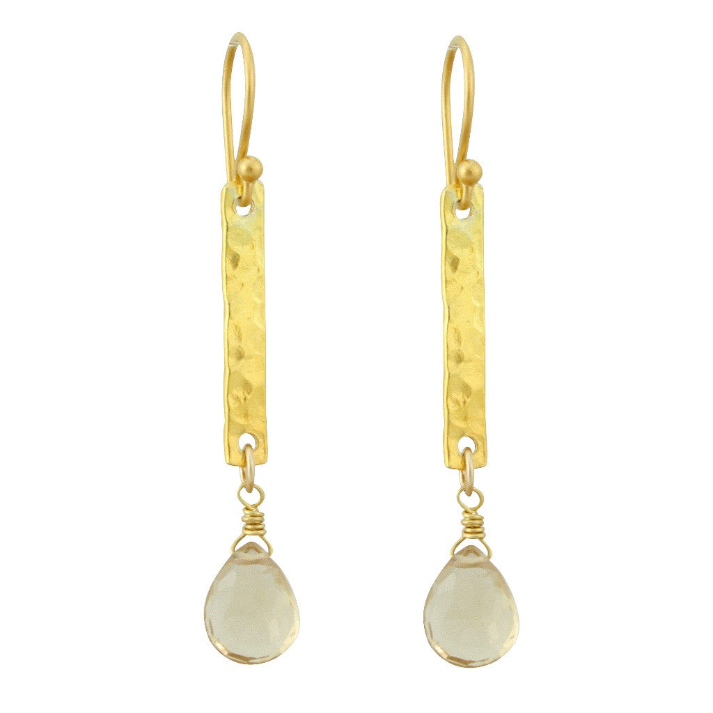 As seen on Mariah Carey's A Christmas Melody - Gold Vermeil Earrings with Gemstone, #6756-yg